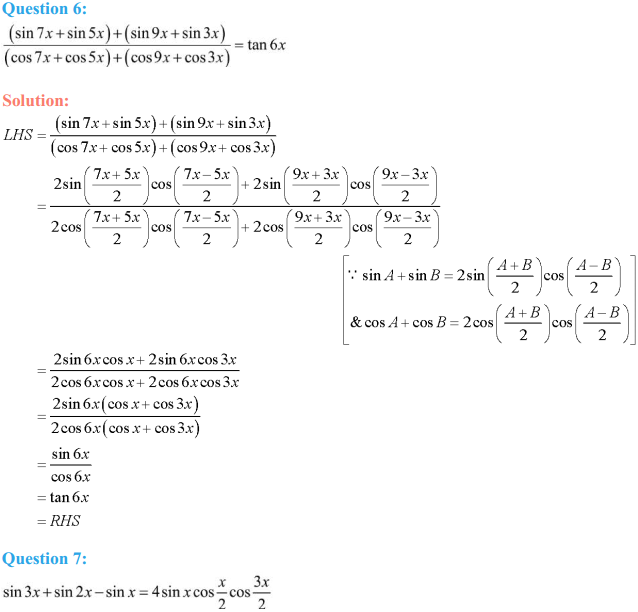 HBSE 11th Class Maths Solutions Chapter 3 Trigonometric Functions Miscellaneous Exercise 4