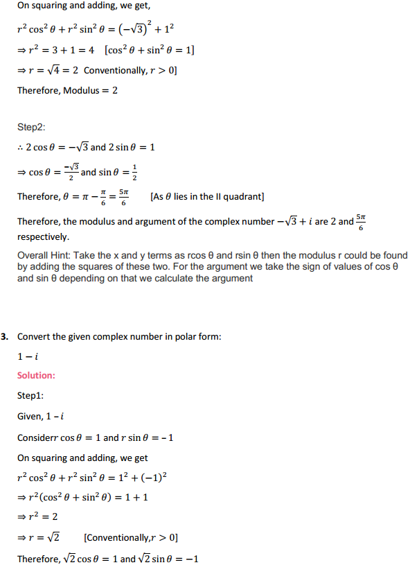 HBSE 11th Class Maths Solutions Chapter 5 Complex Numbers and Quadratic Equations Ex 5.2 3