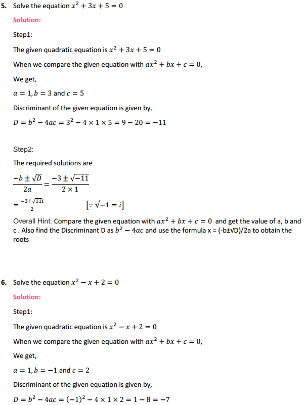 HBSE 11th Class Maths Solutions Chapter 5 Complex Numbers and Quadratic Equations Ex 5.3 4