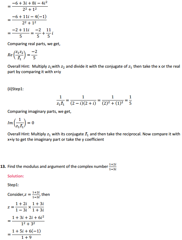HBSE 11th Class Maths Solutions Chapter 5 Complex Numbers and Quadratic Equations Miscellaneous Exercise 12