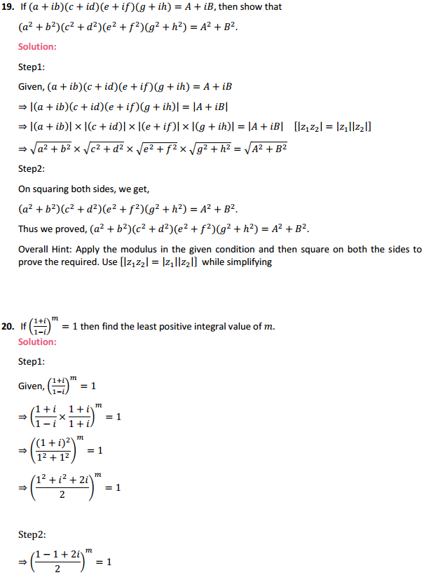 HBSE 11th Class Maths Solutions Chapter 5 Complex Numbers and Quadratic Equations Miscellaneous Exercise 18