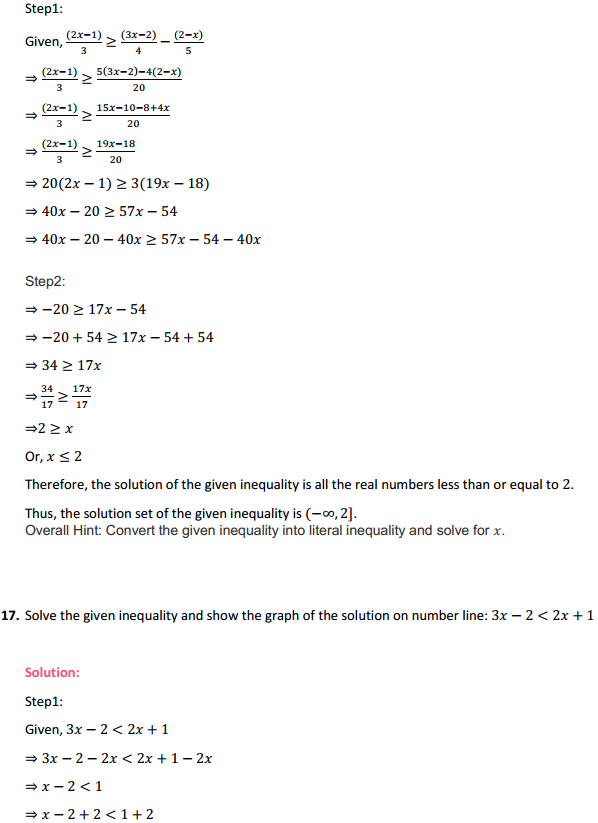 HBSE 11th Class Maths Solutions Chapter 6 Linear Inequalities Ex 6.1 12
