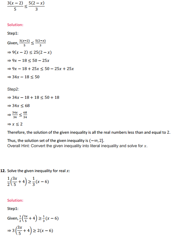 HBSE 11th Class Maths Solutions Chapter 6 Linear Inequalities Ex 6.1 8