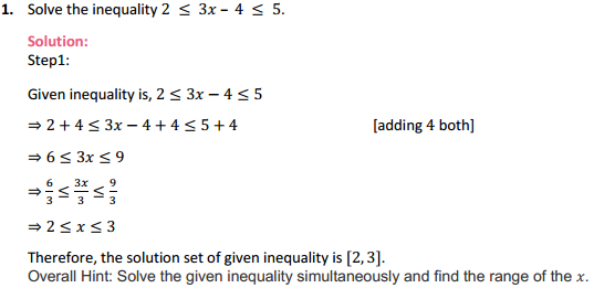 HBSE 11th Class Maths Solutions Chapter 6 Linear Inequalities Miscellaneous Exercise 1