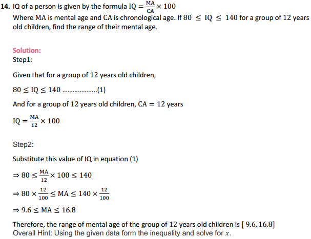 HBSE 11th Class Maths Solutions Chapter 6 Linear Inequalities Miscellaneous Exercise 10