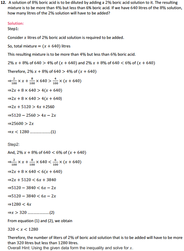 HBSE 11th Class Maths Solutions Chapter 6 Linear Inequalities Miscellaneous Exercise 8