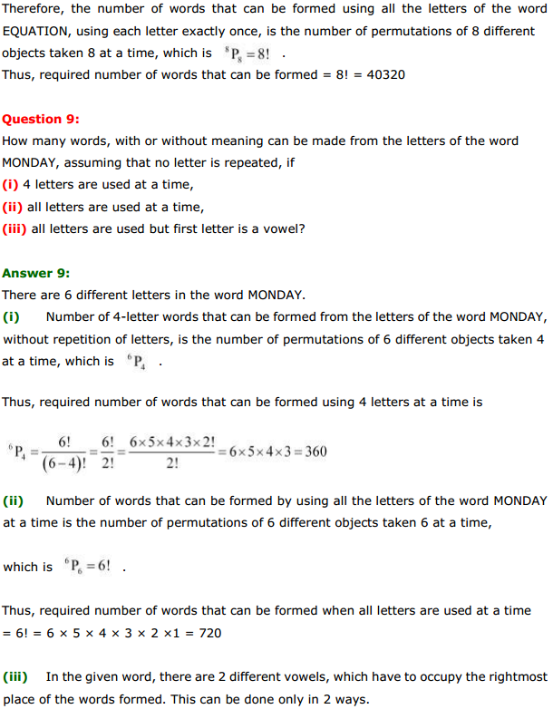 HBSE 11th Class Maths Solutions Chapter 7 Permutations and Combinations Ex 7.3 7