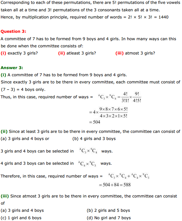 HBSE 11th Class Maths Solutions Chapter 7 Permutations and Combinations Miscellaneous Exercise 2