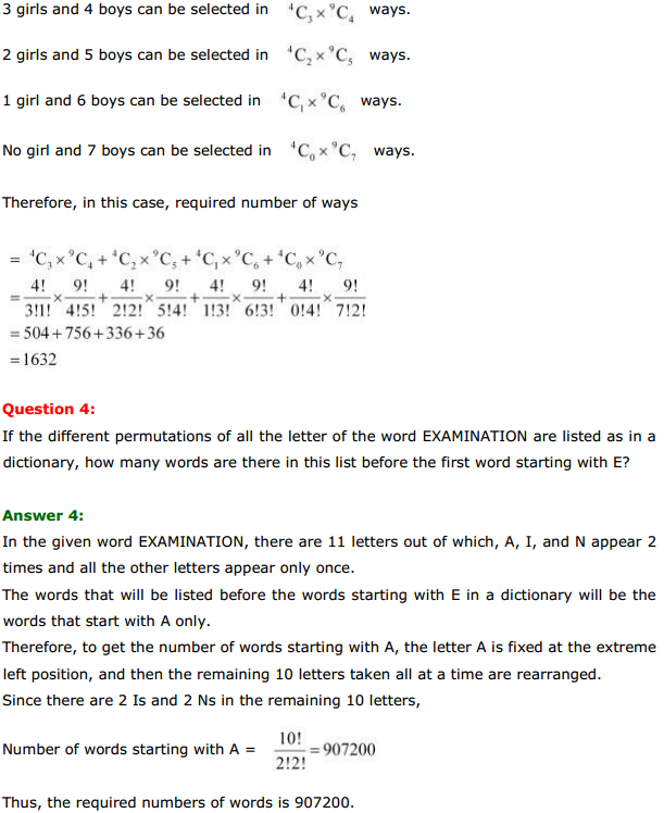 HBSE 11th Class Maths Solutions Chapter 7 Permutations and Combinations Miscellaneous Exercise 3