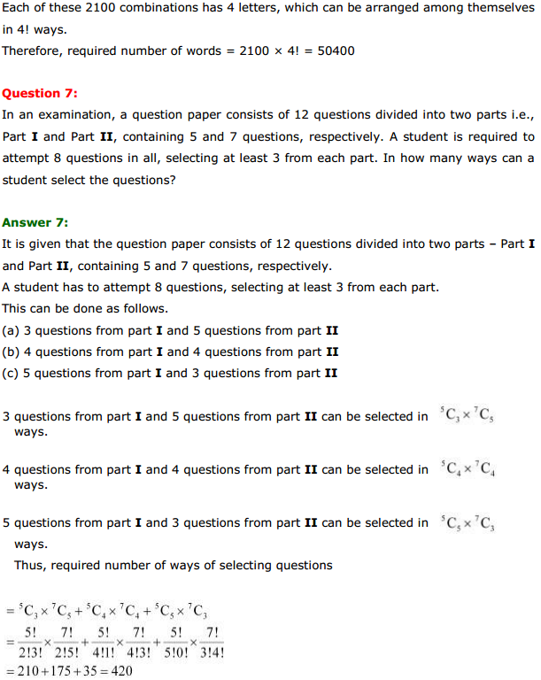 HBSE 11th Class Maths Solutions Chapter 7 Permutations and Combinations Miscellaneous Exercise 5