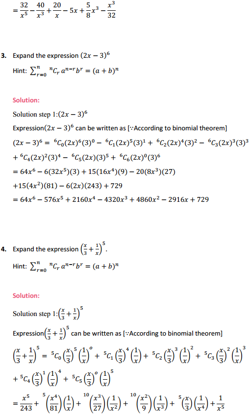 HBSE 11th Class Maths Solutions Chapter 8 Binomial Theorem Ex 8.1 2