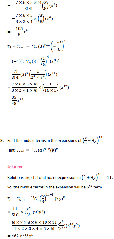 HBSE 11th Class Maths Solutions Chapter 8 Binomial Theorem Ex 8.2 5