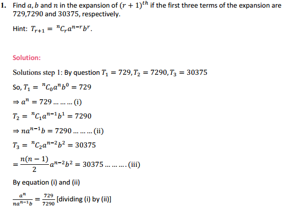 HBSE 11th Class Maths Solutions Chapter 8 Binomial Theorem Miscellaneous Exercise 1