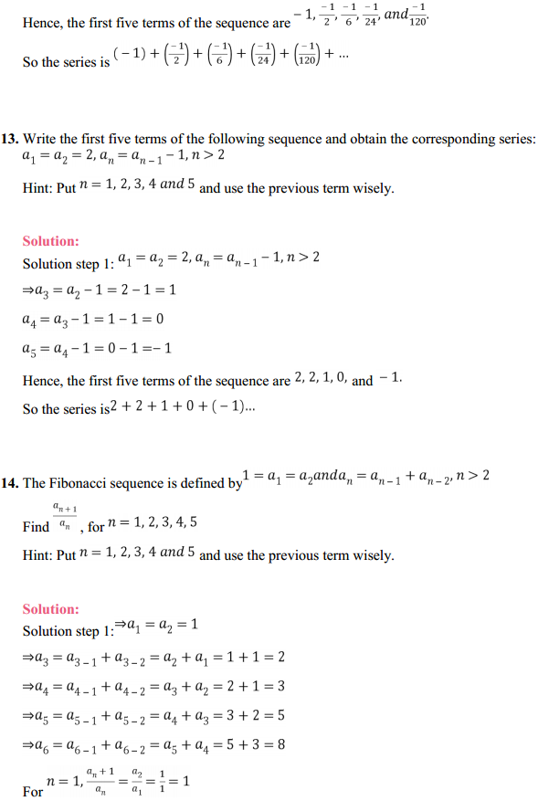 HBSE 11th Class Maths Solutions Chapter 9 Sequences and Series Ex 9.1 10