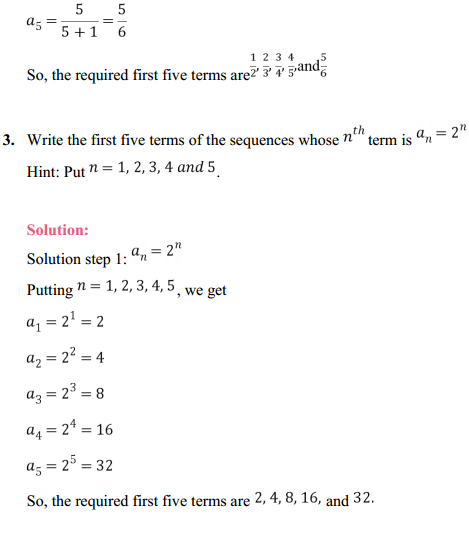 HBSE 11th Class Maths Solutions Chapter 9 Sequences and Series Ex 9.1 2