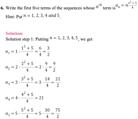 HBSE 11th Class Maths Solutions Chapter 9 Sequences and Series Ex 9.1 5