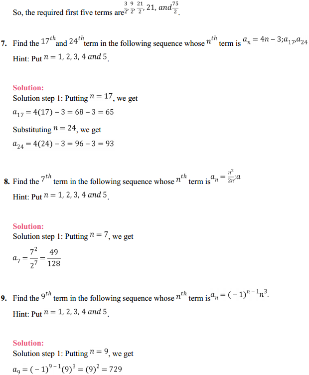 HBSE 11th Class Maths Solutions Chapter 9 Sequences and Series Ex 9.1 6