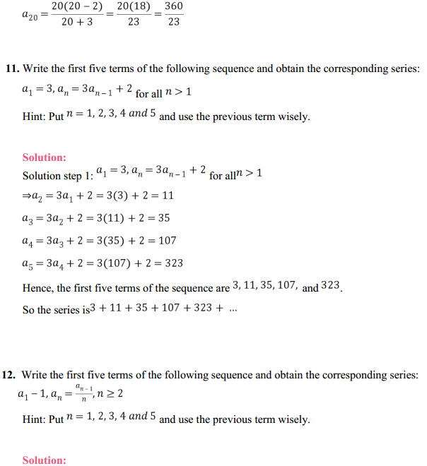 HBSE 11th Class Maths Solutions Chapter 9 Sequences and Series Ex 9.1 8