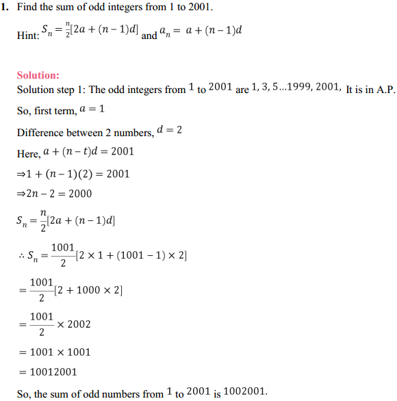 HBSE 11th Class Maths Solutions Chapter 9 Sequences and Series Ex 9.2 1