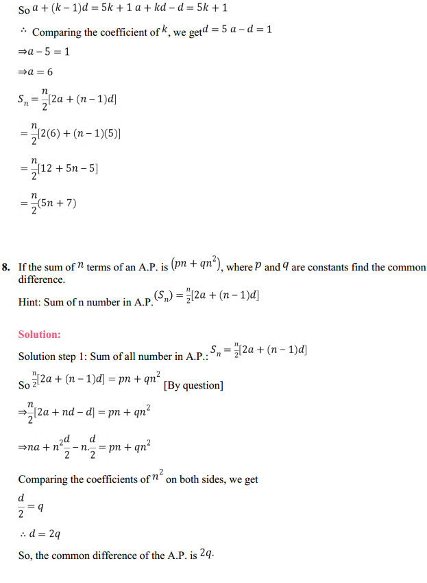 HBSE 11th Class Maths Solutions Chapter 9 Sequences and Series Ex 9.2 9