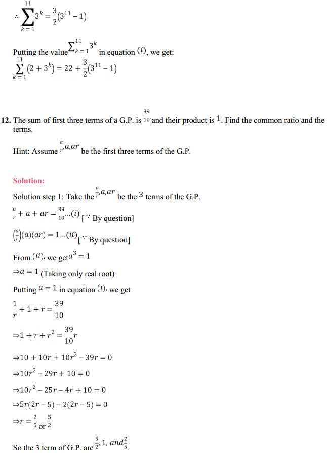 HBSE 11th Class Maths Solutions Chapter 9 Sequences and Series Ex 9.3 13