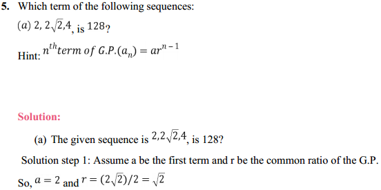 HBSE 11th Class Maths Solutions Chapter 9 Sequences and Series Ex 9.3 5