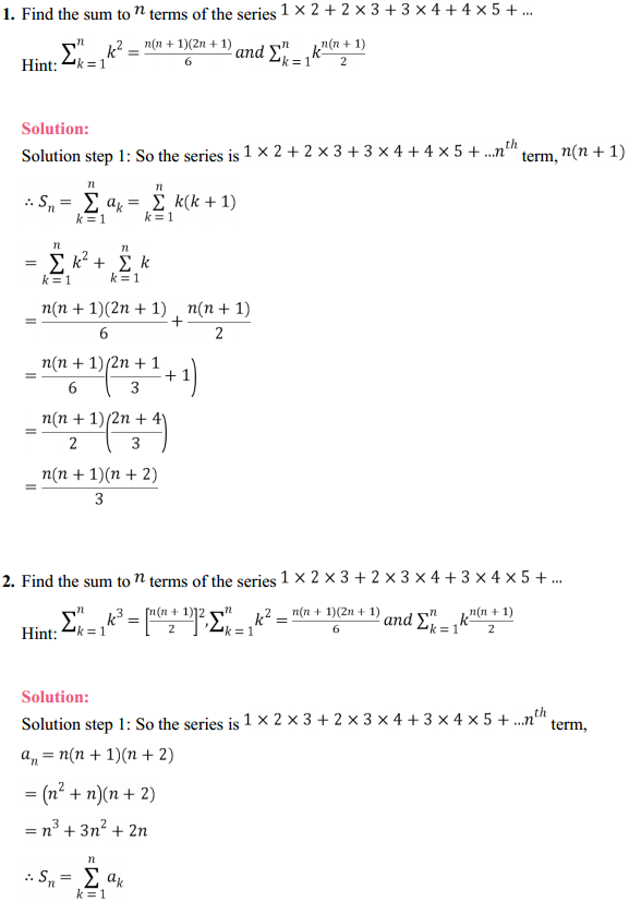 HBSE 11th Class Maths Solutions Chapter 9 Sequences and Series Ex 9.4 1