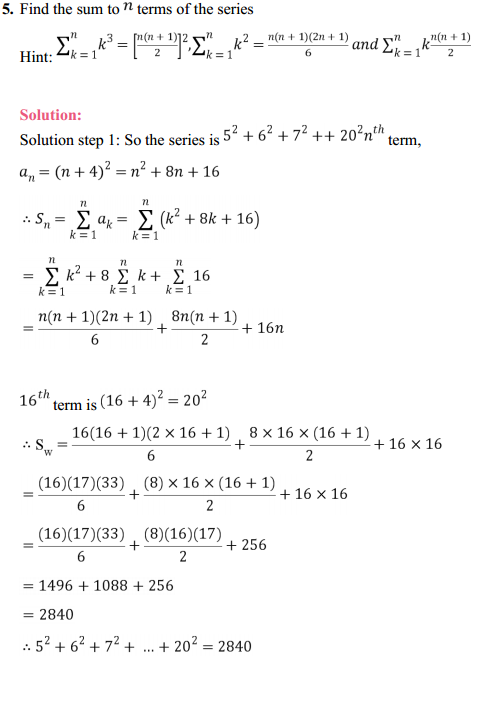 HBSE 11th Class Maths Solutions Chapter 9 Sequences and Series Ex 9.4 5