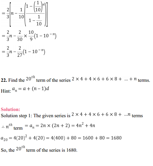HBSE 11th Class Maths Solutions Chapter 9 Sequences and Series Miscellaneous Exercise 33