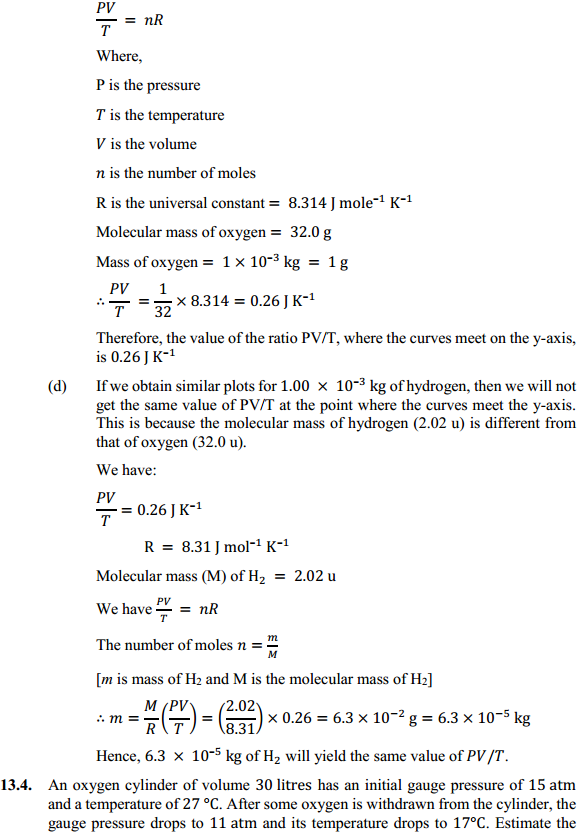 HBSE 11th Class Physics Solutions Chapter 13 Kinetic Theory 3