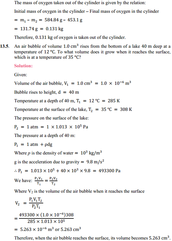 HBSE 11th Class Physics Solutions Chapter 13 Kinetic Theory 5