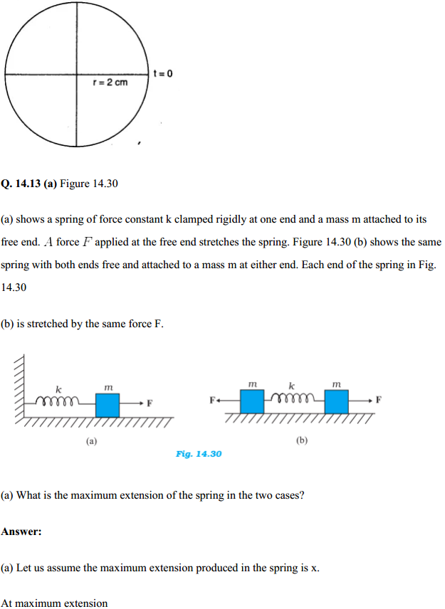 HBSE 11th Class Physics Solutions Chapter 14 Oscillations 22