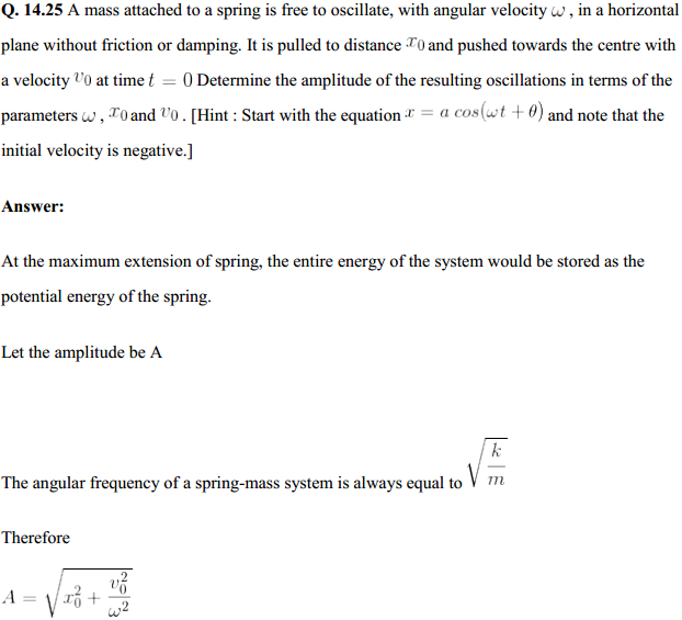 HBSE 11th Class Physics Solutions Chapter 14 Oscillations 38