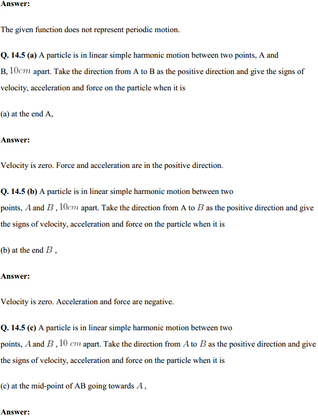 HBSE 11th Class Physics Solutions Chapter 14 Oscillations 6