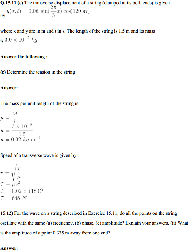 HBSE 11th Class Physics Solutions Chapter 15 Waves 15