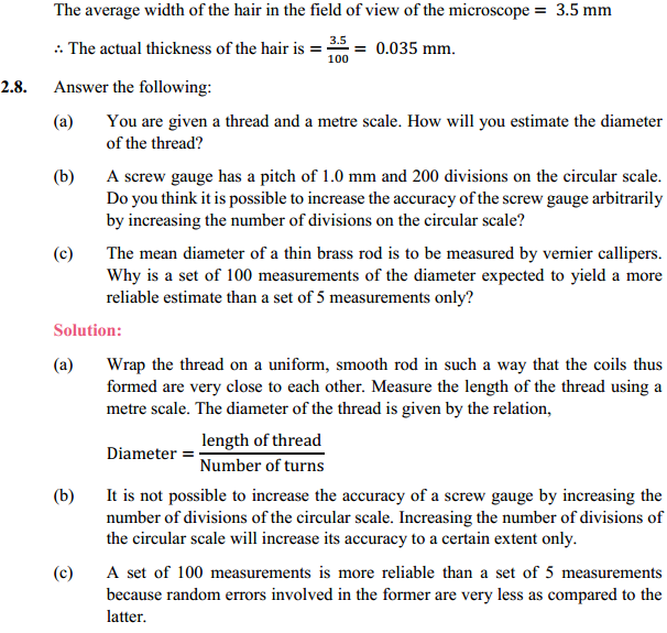 HBSE 11th Class Physics Solutions Chapter 2 Units and Measurements 7