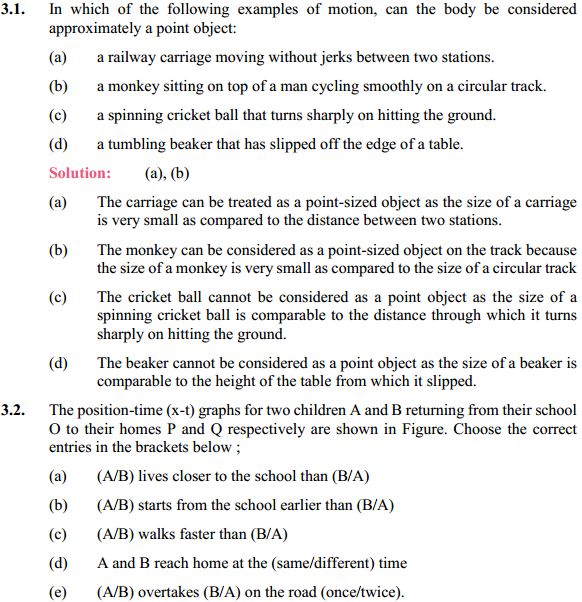 HBSE 11th Class Physics Solutions Chapter 3 Motion in a Straight Line 1