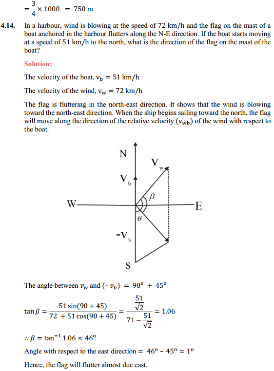 HBSE 11th Class Physics Solutions Chapter 4 Motion in a Plane 19