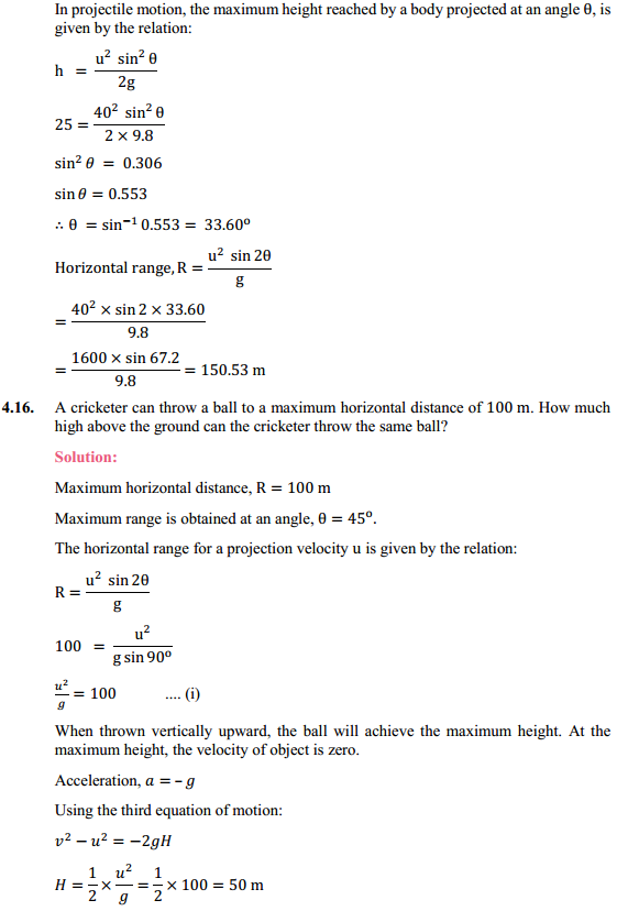 HBSE 11th Class Physics Solutions Chapter 4 Motion in a Plane 21