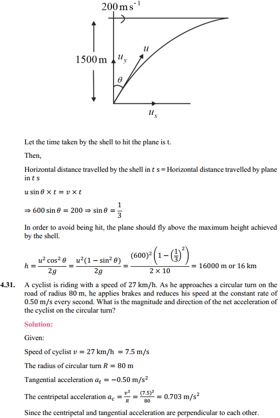 HBSE 11th Class Physics Solutions Chapter 4 Motion in a Plane 34
