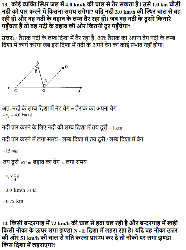 HBSE 11th Class Physics Solutions Chapter 4 समतल में गति 14