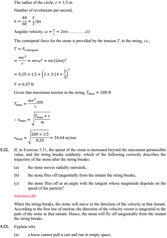 HBSE 11th Class Physics Solutions Chapter 5 Laws of Motion 18
