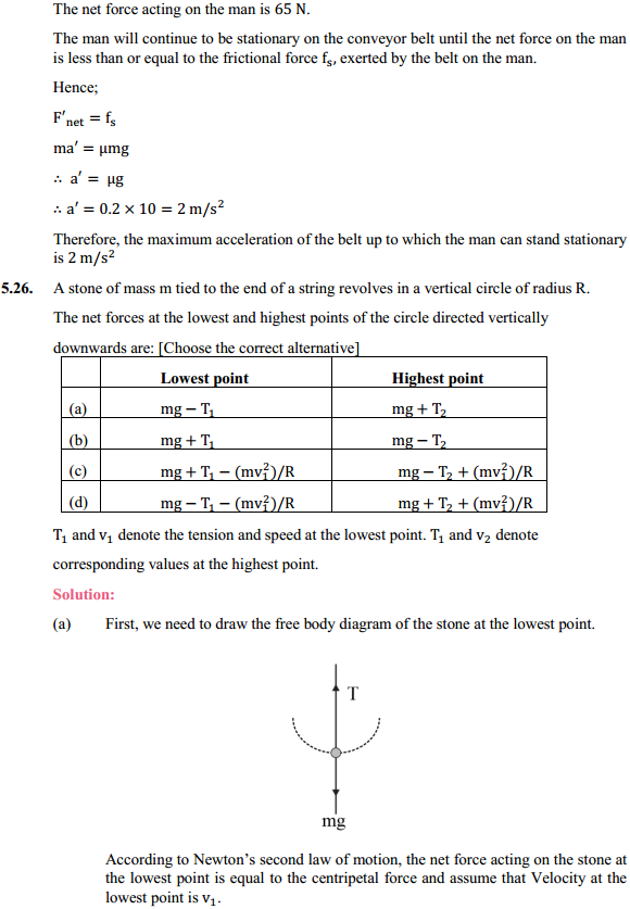 HBSE 11th Class Physics Solutions Chapter 5 Laws of Motion 22