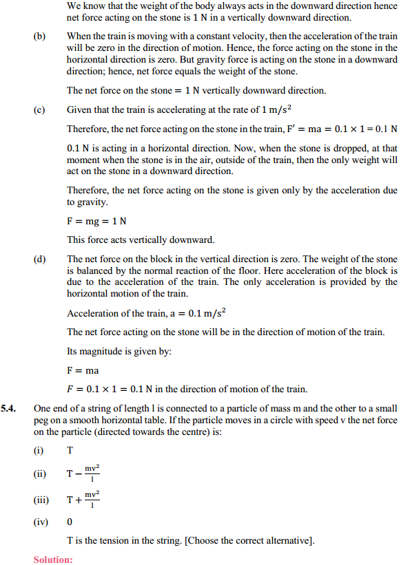 HBSE 11th Class Physics Solutions Chapter 5 Laws of Motion 3