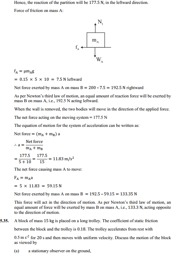 HBSE 11th Class Physics Solutions Chapter 5 Laws of Motion 32