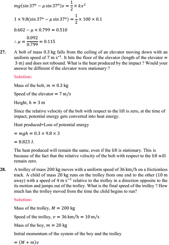 HBSE 11th Class Physics Solutions Chapter 6 Work Energy and Power 27