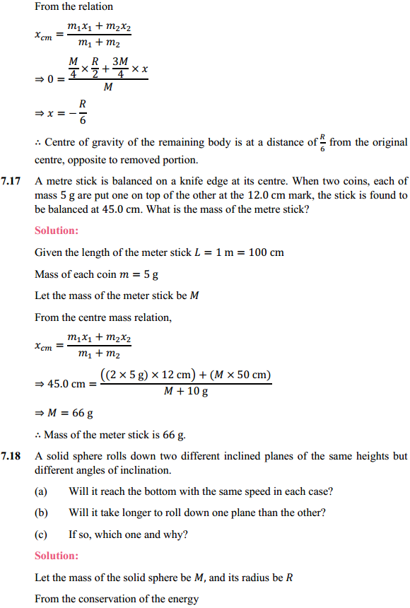 HBSE 11th Class Physics Solutions Chapter 7 System of Particles and Rotational Motion 13
