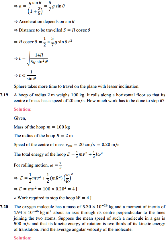 HBSE 11th Class Physics Solutions Chapter 7 System of Particles and Rotational Motion 15