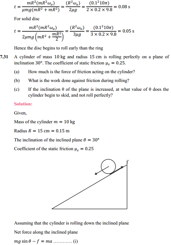HBSE 11th Class Physics Solutions Chapter 7 System of Particles and Rotational Motion 27