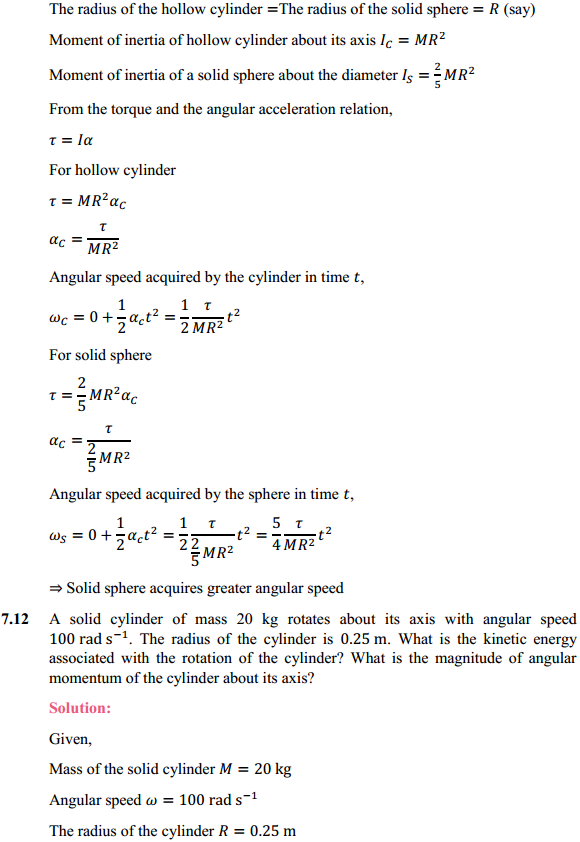 HBSE 11th Class Physics Solutions Chapter 7 System of Particles and Rotational Motion 9